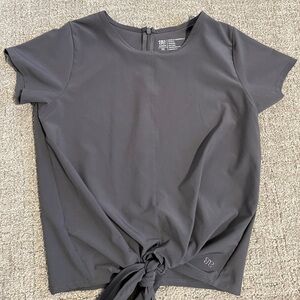 ALBION gray tie-front top  Fit XS
